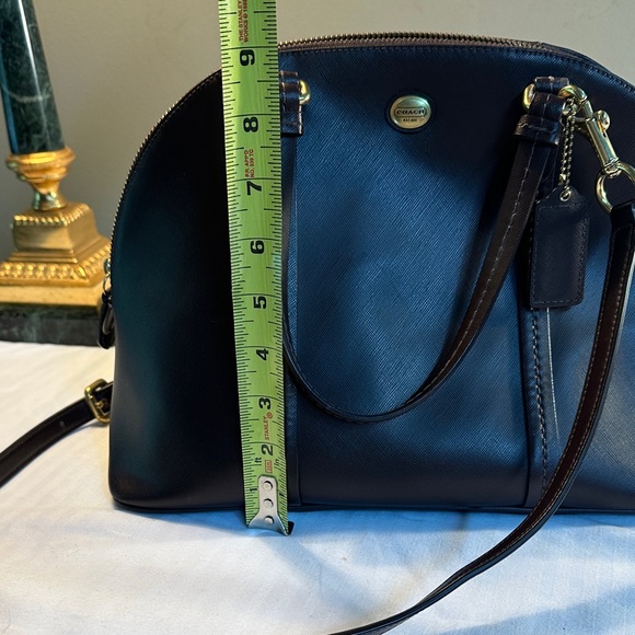 Coach Dark Brown Dome Satchel with Gold Hardware - Picture 11 of 16